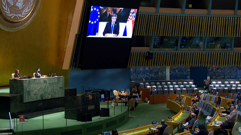 Plenković na Općoj skupštini UN-a: Preuzmimo odgovornost za zdraviji, pravedniji i održiviji svijet